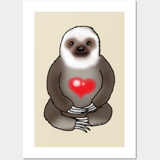 cute sloth cartoon Posters and Art